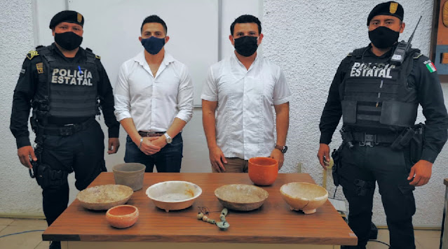 Recupera INAH Yucatán, ocho piezas arqueológicas que se venderçan por internet