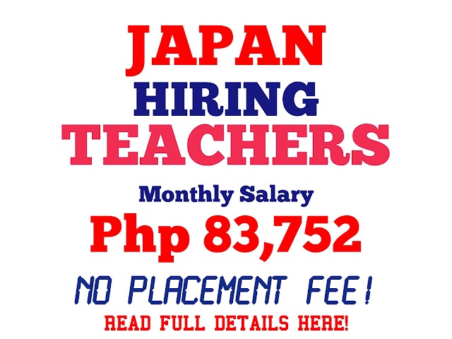 Japan Hiring Teachers | Php 83,752 Monthly Salary | Apply Now!