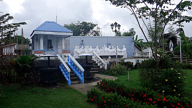 religious garden outside of Nuestra Señora De Salvacion Parish Church in Lavezares Northern Samar