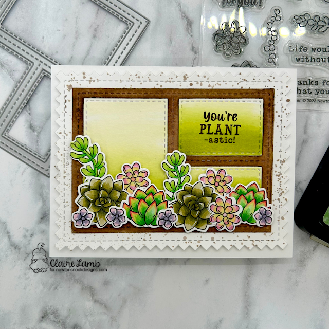 You're plant-astic by Claire features Frames & Tags and Succulent Garden by Newton's Nook Designs; #inkypaws, #newtonsnook, #succulentcards, #cardmaking, #cardchallenge