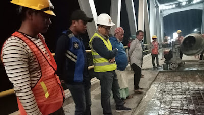 Tinjau Perbaikan Jembatan Masamba Suaib Mansur Harap Secepatnya Bisa Dilalui Kembali