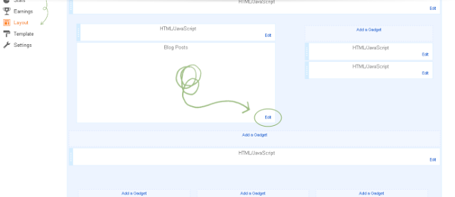 Fig. Masuklah ke Tampilan Layout atau Tata Letak Blogger