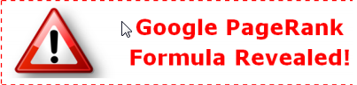 Google Page Rank Formula Revealed