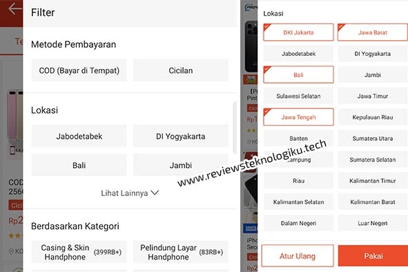 cara mencari toko di shopee berdasarkan kota