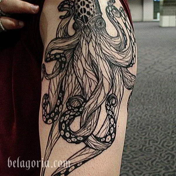 Foto de un tatuaje de Pulpo o Kraken