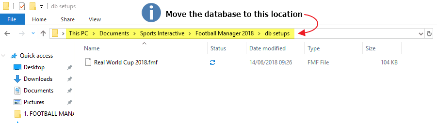 Move the World Cup FM 2018 database