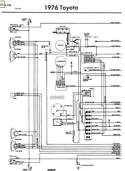 repair-manuals: Toyota Hilux 1976 Wiring Diagrams