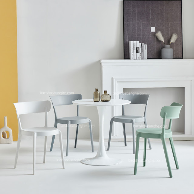 Các mẫu ghế nhựa cho quán cafe trà sữa, cửa hàng, văn phòng, căn tin, gia đình tại HCM