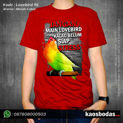 Supplier kaos burung kicau mania, Lovebird, Murai, Kenari, Pleci, Cucak Ijo, Kacer, Untuk Team dan pribadi. Desain Keren, Lucu, Unik, 3D, BERGARANSI