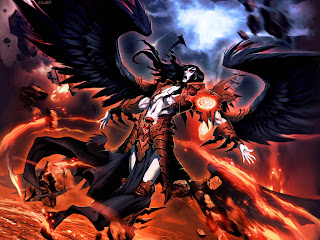 lucifer anime wallpaper angle white dark wing