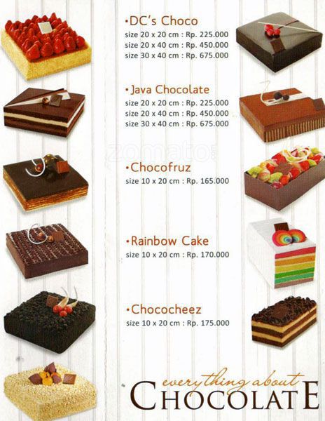 Harga Menu Kue  Dapur  Cokelat Terbaru Saat ini