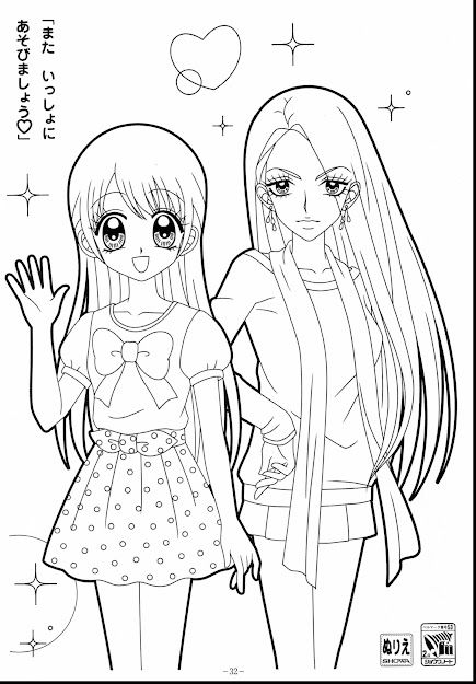 Beautiful Anime Coloring Book Pages With Anime Girl Coloring Pages