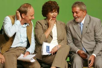 Carlos Minc, Dilma Rousseff and President Luiz Inacio Lula da Silva