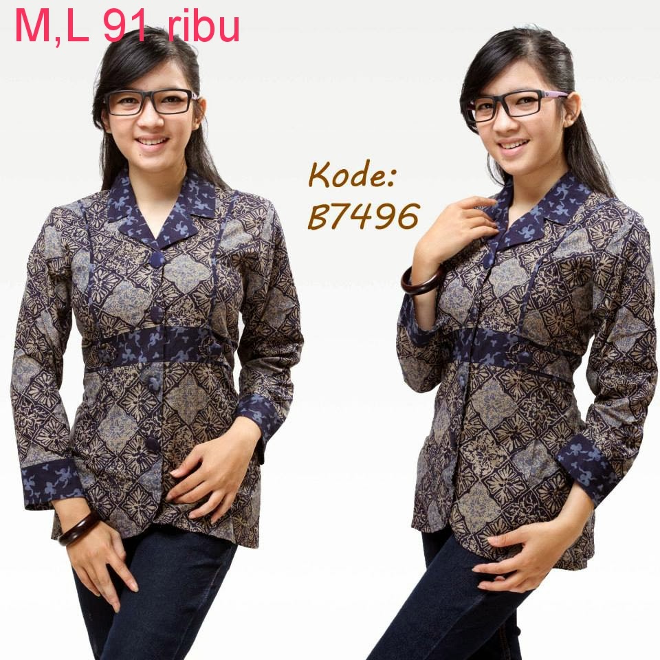  Model  Baju  Batik Untuk Kerja Kantor Model  Baju  Batik