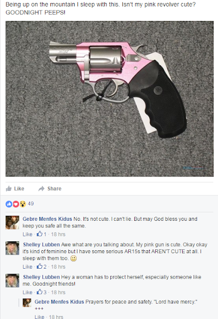 Shelley Lubben's pink handgun