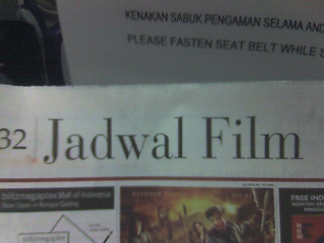 Jadwal, Daftar Film Terbaru Tahun 2011