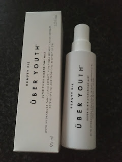 Packaging and Spray Bottle of Product: BeautyPie Uber Youth Supper Elixir Microbiome Mist