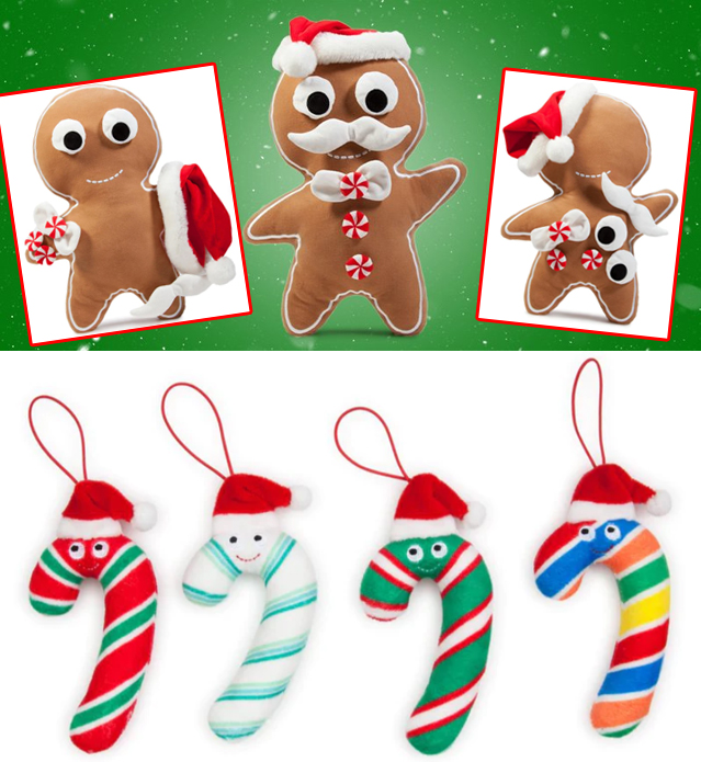 kidrobot, gingerbread man interactive toy, candy candy ornaments, yummy world