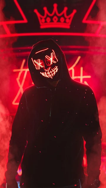 Neon Mask Guy Wallpaper.