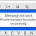 Fix Message Not Sent. Phone Number Formatted Incorrectly Problem Solved