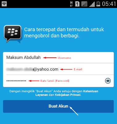 Buat Akun BBM di Android