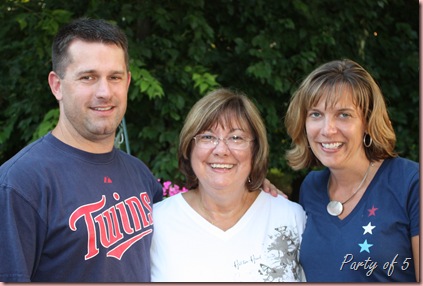 kevin, mom and I