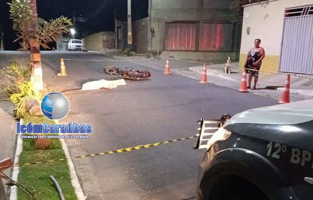 Homem morre durante acidente de transito no centro da cidade de Caraúbas