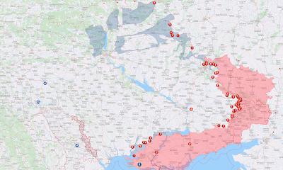 24.07.2022 Общая карта боевых действий в Украине