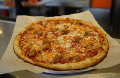 Blaze Pizza's Sausage Garlic Pizza.