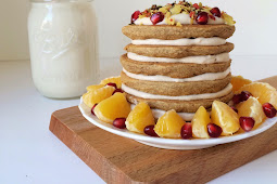 Gingerbread pancakes with a Vegan Frosting