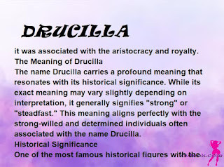 meaning of the name DRUCILLA