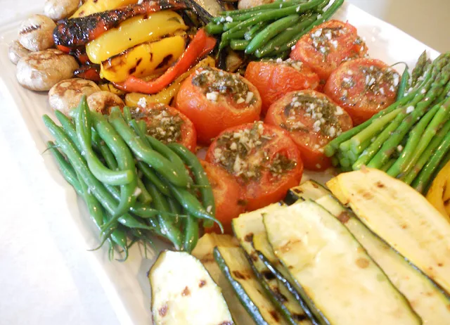 Grilled Marinated Vegetables, Summer Vegetable Platter
