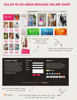 Template Blog Shoppaholic For Online Shop By Puzzlemate