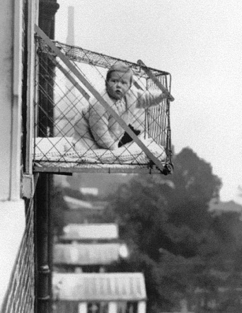 1937 baby cage on high apartments