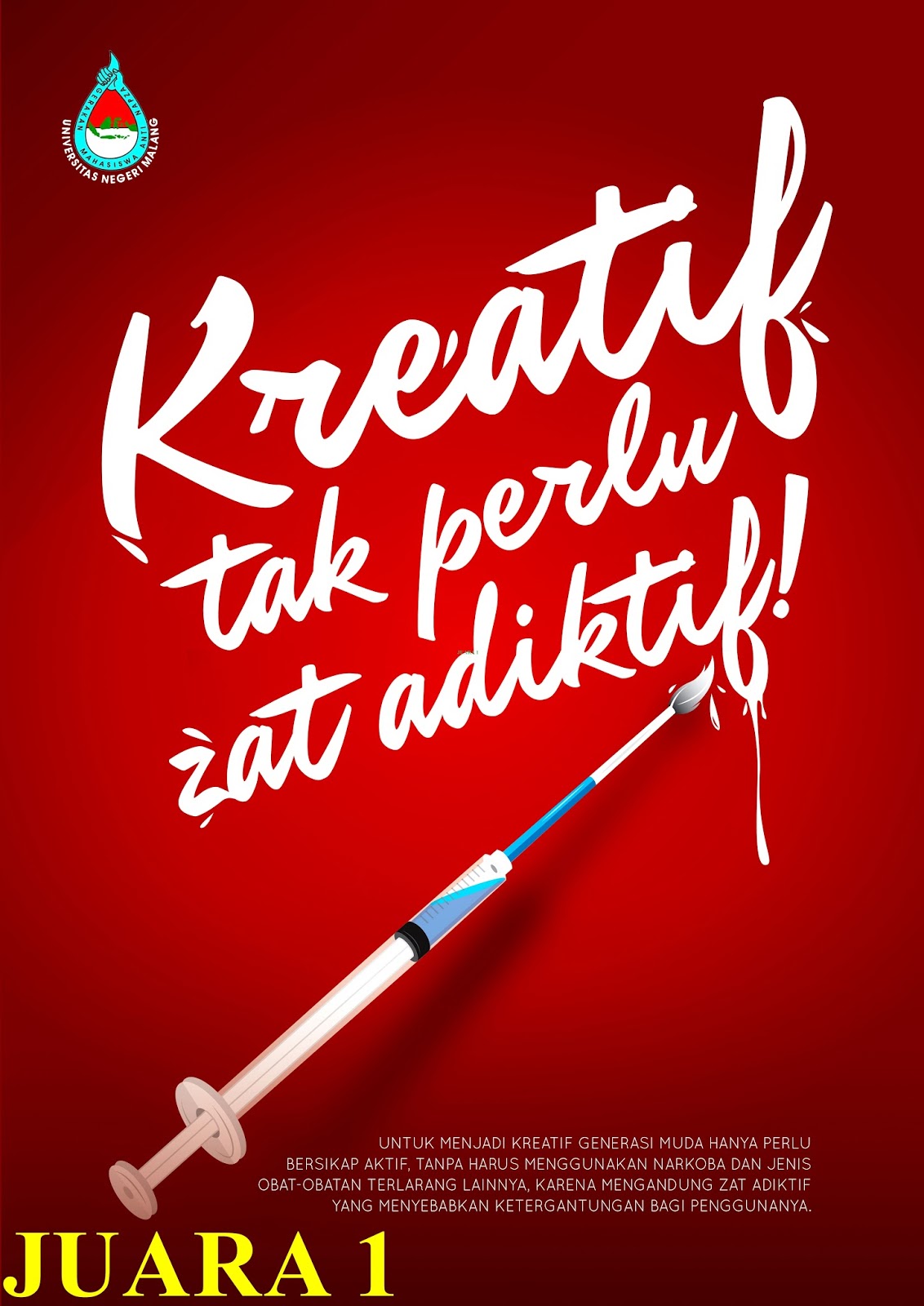 Contoh gambar poster dan slogan tentang narkoba