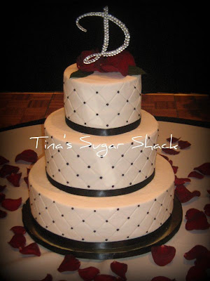 blacknwhite wedding cakes dots