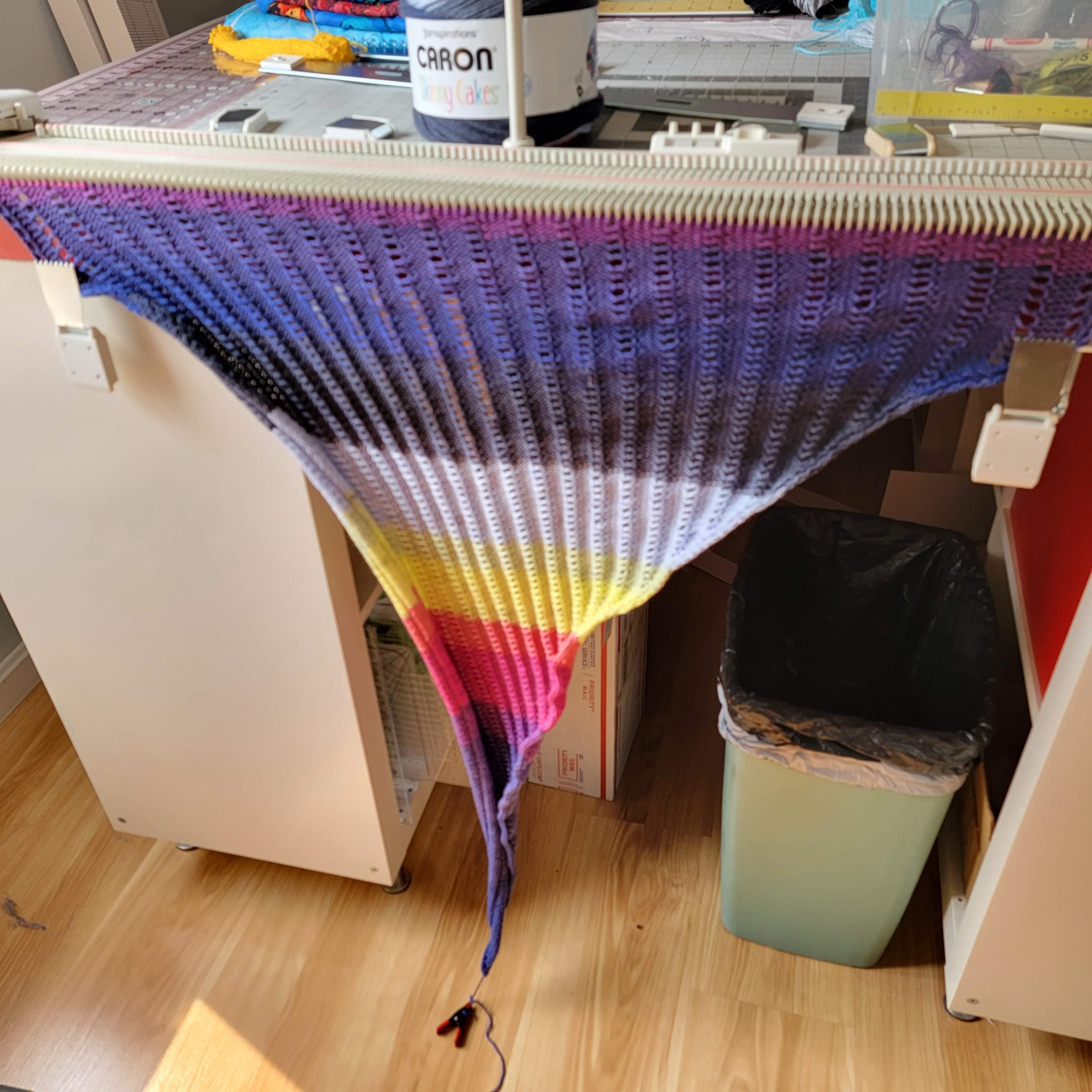 Becca's Crazy Projects: Big Knitting with Caron Cakes