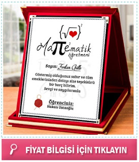 Matematik Öğretmenine Hediye Plaket