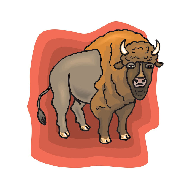 25+ Free Cartoon Images of Bison animal