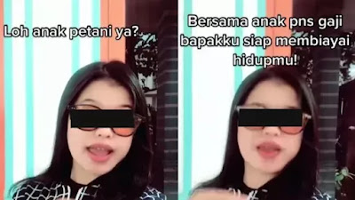 Heboh Video Wanita Ngaku Putri PNS Diduga Hina Anak Petani: Gaji Bapakku Siap Membiayai Hidupmu