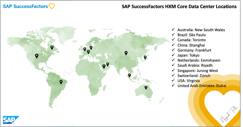 List of Datacenter Locations SAP SuccessFactors