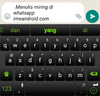 Gaya menulis di whatsapp tulisan miring