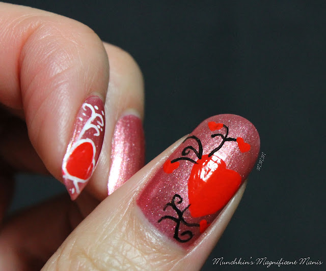 Happy Valentine's Day Nail Design