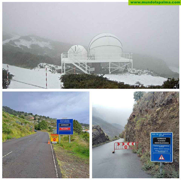 El Cabildo de La Palma informa del cierre de varias carreteras por las condiciones meteorológicas