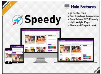 Speedy - Modelo de Blogger Simples e Responsivo