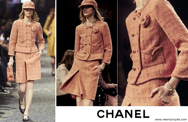 Charlotte Casiraghi wore Chanel tweed jacket. Chanel Metiers Art 2023-24 collection
