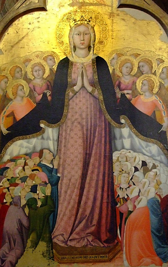 Madonna dei raccomandati, catedral de Orvieto, capela do Corporal. Lippo Memmi (1291 — 1356).