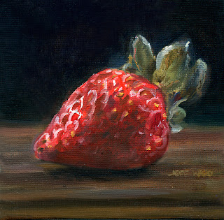 Strawberry oil painting by Jeff Ward