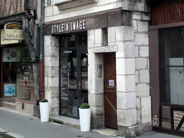 Hairdresser.  Indre et Loire, France. Photographed by Susan Walter. Tour the Loire Valley with a classic car and a private guide.