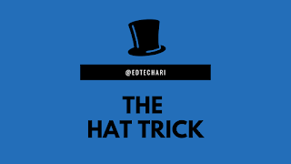 Blue rectangle with a top hat graphic and the name of the blog post.